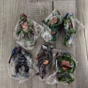 New Set of 6 Ninja Turtle Action Figures with accessories!